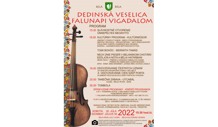 DEDINSKÁ VESELICA- FALUNAPI VIGADALOM