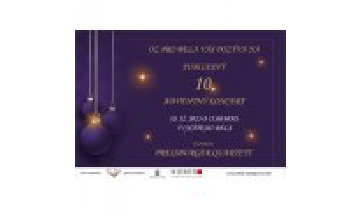 Jubilejný 10.adventný koncert- PRO BELÁ  -10.12.2023 o 15.00 hod.v Chateau Béla